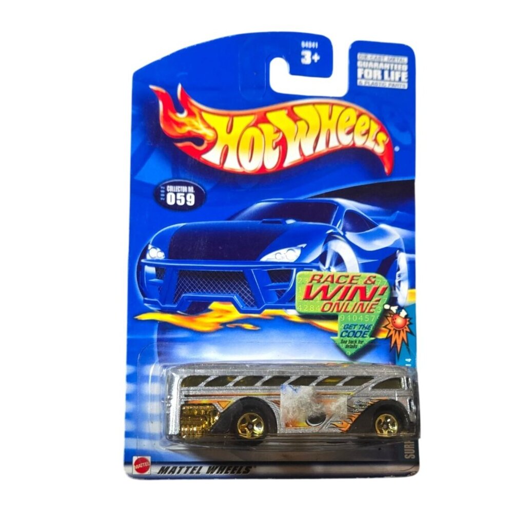 Hot Wheels Surfin School Bus Die-Cast Car Collector #059 New In Package 2001
